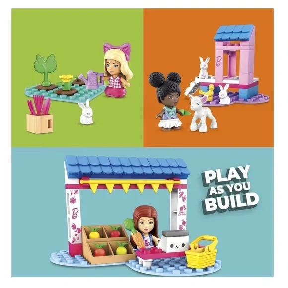 NWT Barbie Mega Building Set - Colorful Market Adventure - Picture 9 of 9